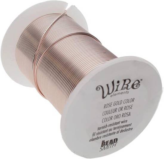 Beadsmith Craft Wire, Rose Gold Colour: 18 gauge